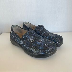 Alegria Keli Professional Non Slip Work Shoe Leather Quarry Crackle 39 US 9 518